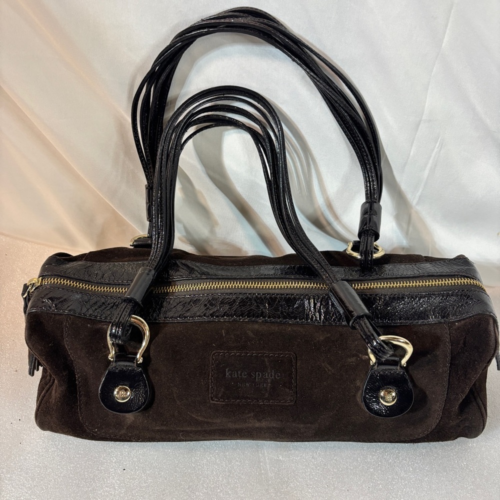 Kate Spade vintage beautiful brown suede leather bag EXCELLENT